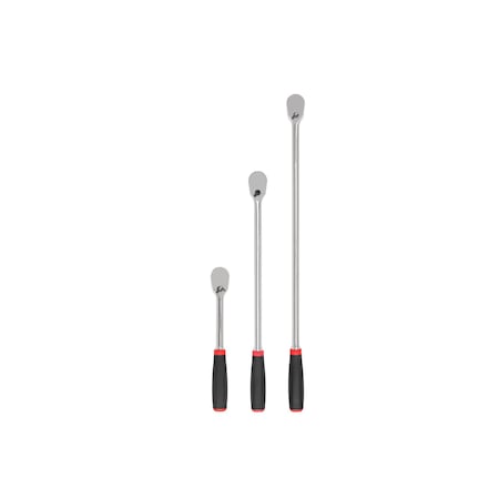 Tekton 1/2 Inch Drive Comfort Grip Ratchet Set, 3-Piece (10-1/2, 18, 24 in.) SRH92006